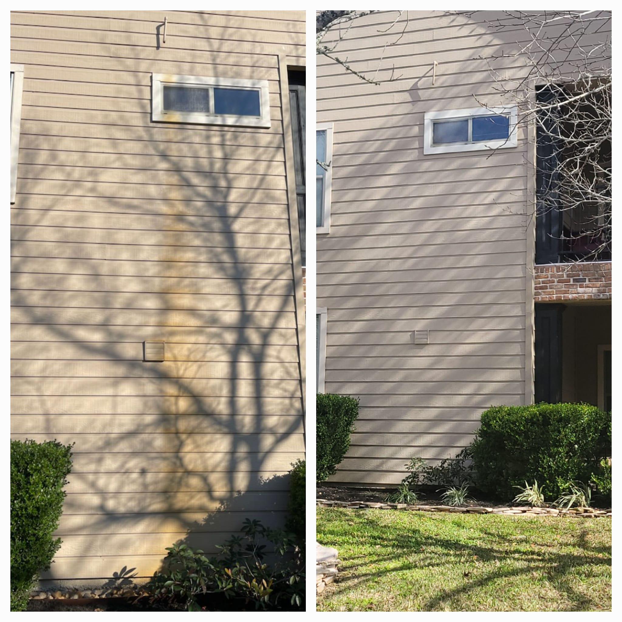 Exterior house painting - before and after